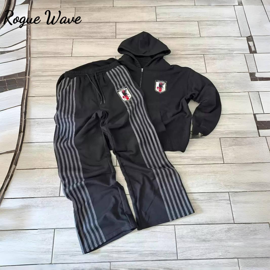 RogueWave Retro Striped Embroidered Zip Hoody Sweatpants Set Mens Two Piece Set Hip Hop Embroidered Oversized SweatshirtCasual Pants Set XXL
RogueWave Retro Striped Embroidered Zip Hoody Sweatpants Set Mens Two Piece Set Hip Hop Embroidered Oversized SweatshirtCasual Pants Set XXL