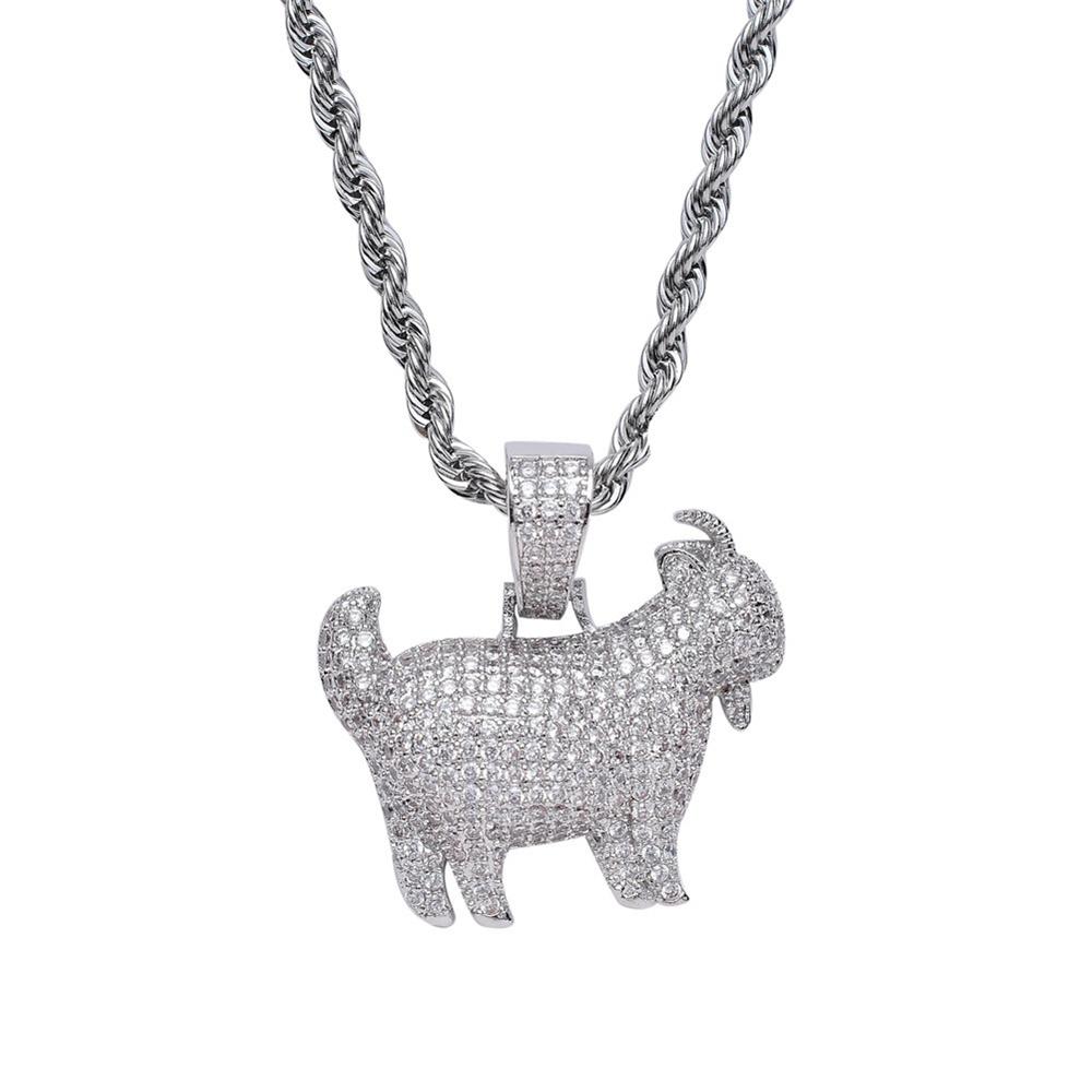 Fashion HipHop Animal Goat Pendant Necklace For Men Cuban Chain Iced Out Bling Micro Paved CZ Necklaces Punk Rock Biker Zircon
Fashion HipHop Animal Goat Pendant Necklace For Men Cuban Chain Iced Out Bling Micro Paved CZ Necklaces Punk Rock Biker Zircon