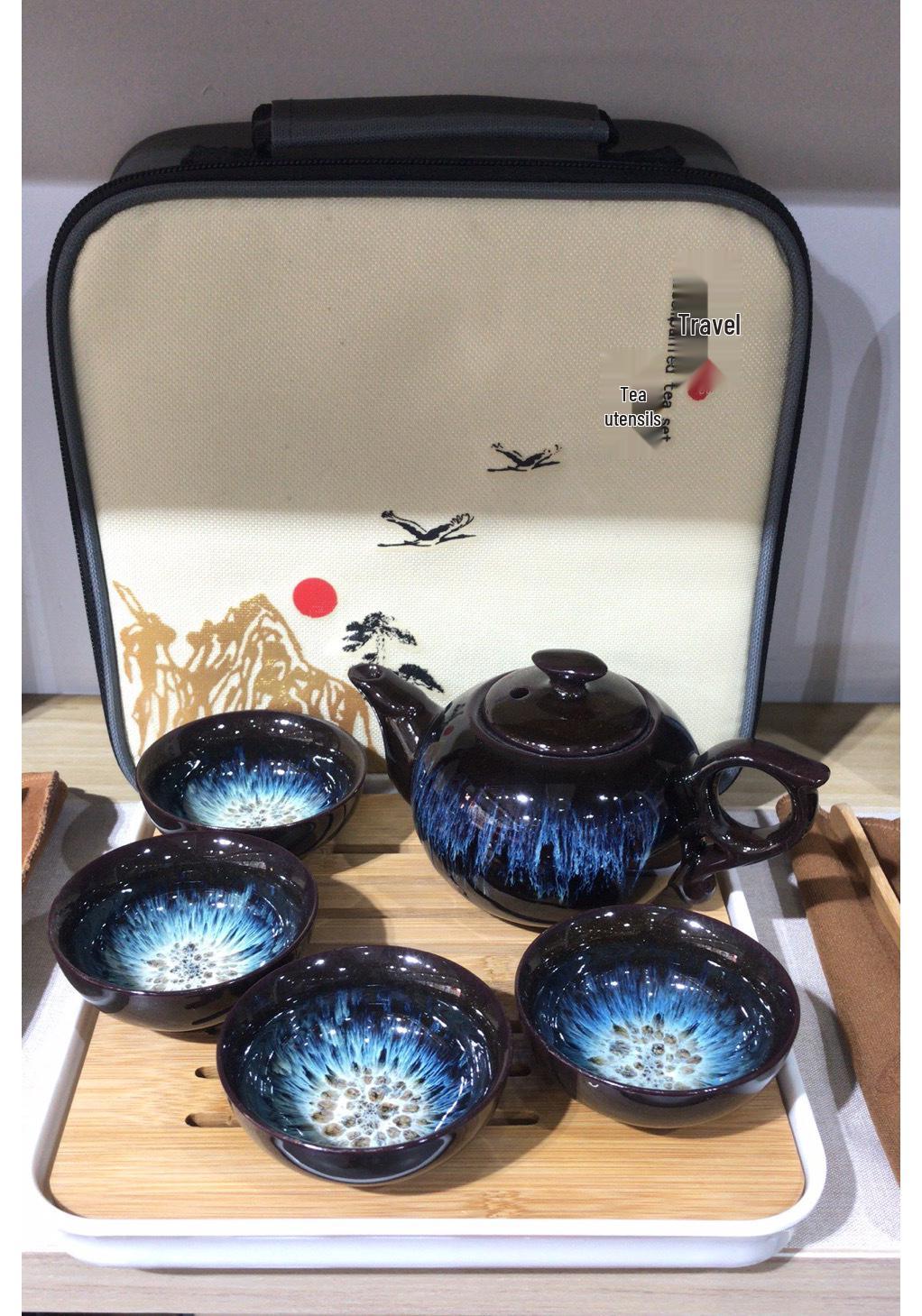 Ceramic Travel Gongfu Tea Set: Portable Tea Maker with One Pot and Four Cups. Ideal for Outdoor Use and Carry-On. Perfect Gift!
Ceramic Travel Gongfu Tea Set: Portable Tea Maker with One Pot and Four Cups. Ideal for Outdoor Use and Carry-On. Perfect Gift!