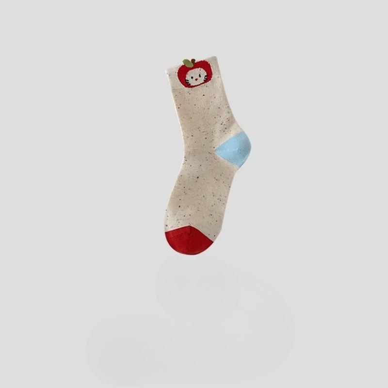 Dot-yarn Socks, Girls Cartoon Cotton Socks, Mid-calf Socks, Cute Embroidered Anti-odor Boneless Long Stockings 1 pair
Dot-yarn Socks, Girls Cartoon Cotton Socks, Mid-calf Socks, Cute Embroidered Anti-odor Boneless Long Stockings 1 pair