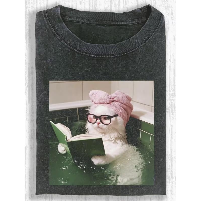 European Size Men s & Women s Funny Reading Cat T-Shirt - Soft Stretch Cotton Tee Suitable for All-Season Wear, Casual Round Neck Short Sleeve Shirt S чёрный
European Size Men s & Women s Funny Reading Cat T-Shirt - Soft Stretch Cotton Tee Suitable for All-Season Wear, Casual Round Neck Short Sleeve Shirt S чёрный