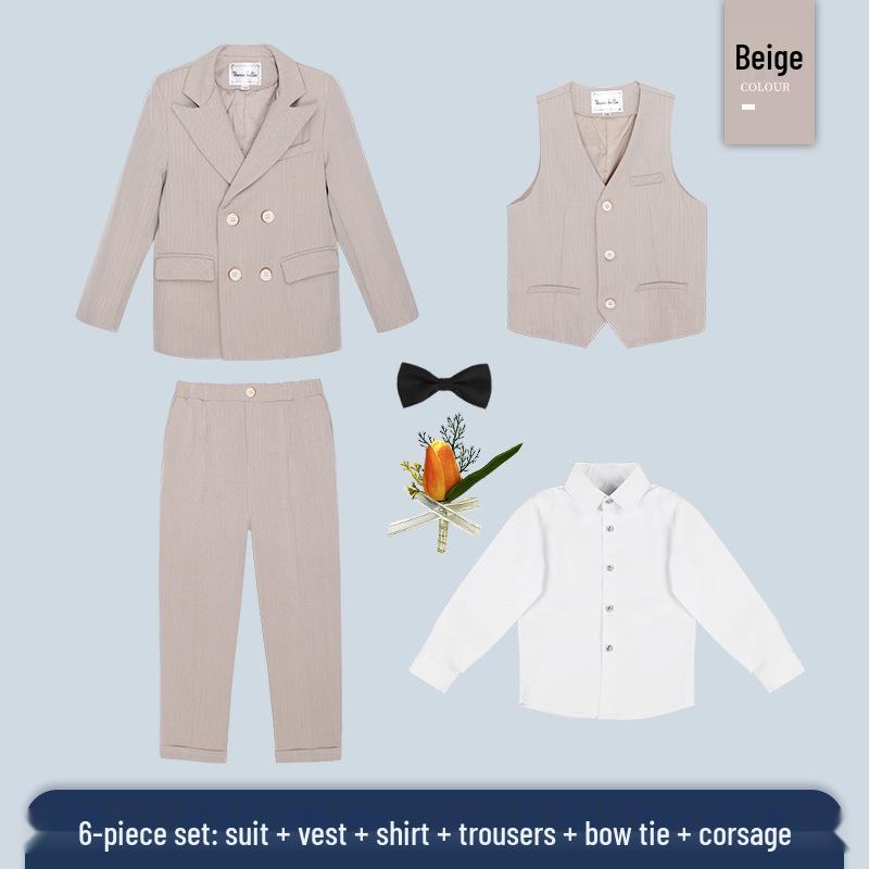 Детская осенняя нарядная одежда: Комплект блейзера и костюма в британском стиле для мальчиков, идеально подходит для свадеб и выступлений 140cm (approx. 81-90 lbs)
Детская осенняя нарядная одежда: Комплект блейзера и костюма в британском стиле для мальчиков, идеально подходит для свадеб и выступлений 140cm (approx. 81-90 lbs)