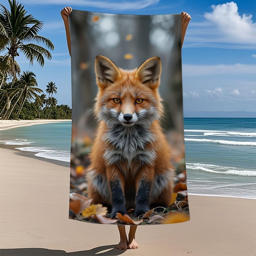 Single Beautiful Fox Microfiber Bath Towel Quick-Dry Super Absorbent Ultra-Fine Fabric with Geometric Fox Design Modern Style W40*H60(CM)
Single Beautiful Fox Microfiber Bath Towel Quick-Dry Super Absorbent Ultra-Fine Fabric with Geometric Fox Design Modern Style W40*H60(CM)