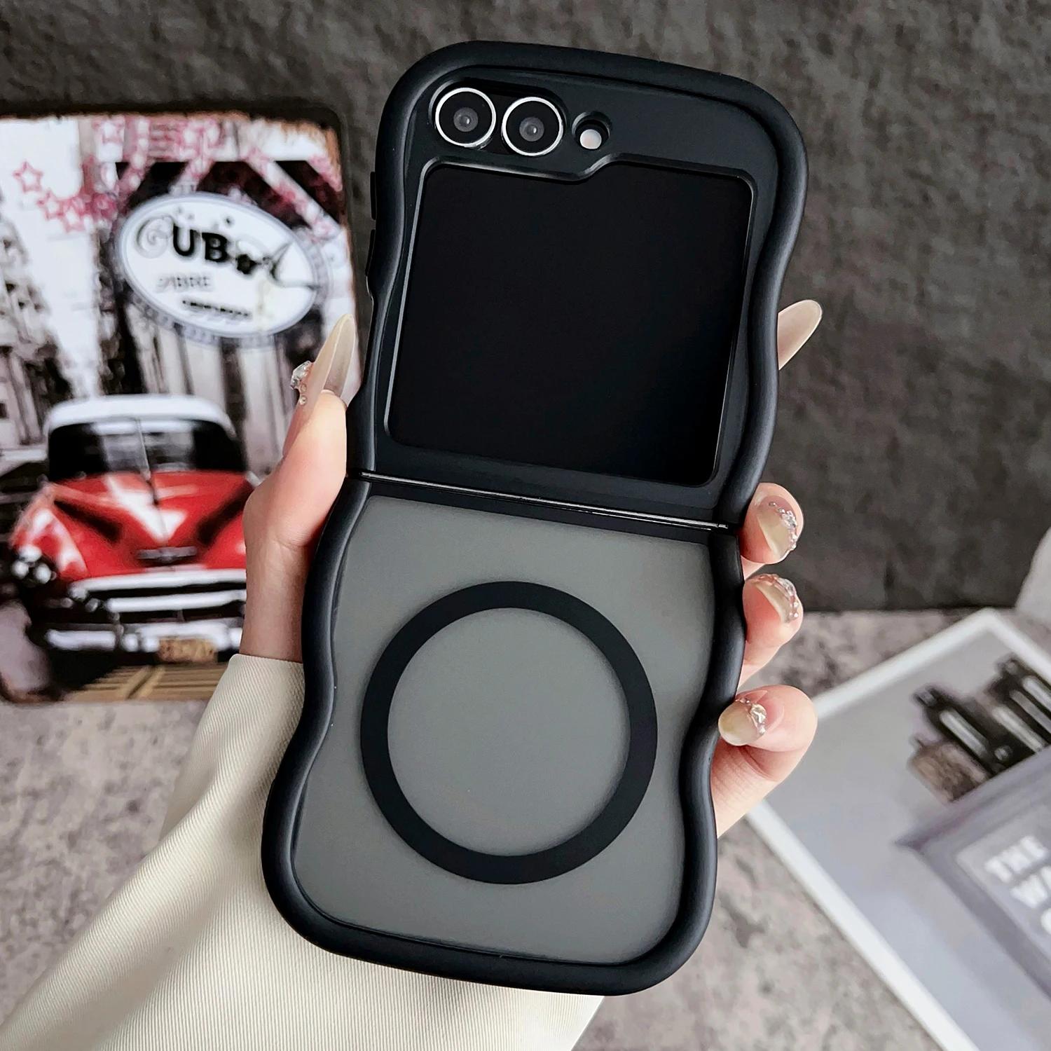 Elegant Stylish Design Big Wave Magnetic Matte Case For Samsung Galaxy Z Flip 3 4 5 6 5G ZFlip5 Flip6 5G Translucent Frosted Back Cover Funda For Samsung Z Flip 5
Elegant Stylish Design Big Wave Magnetic Matte Case For Samsung Galaxy Z Flip 3 4 5 6 5G ZFlip5 Flip6 5G Translucent Frosted Back Cover Funda For Samsung Z Flip 5