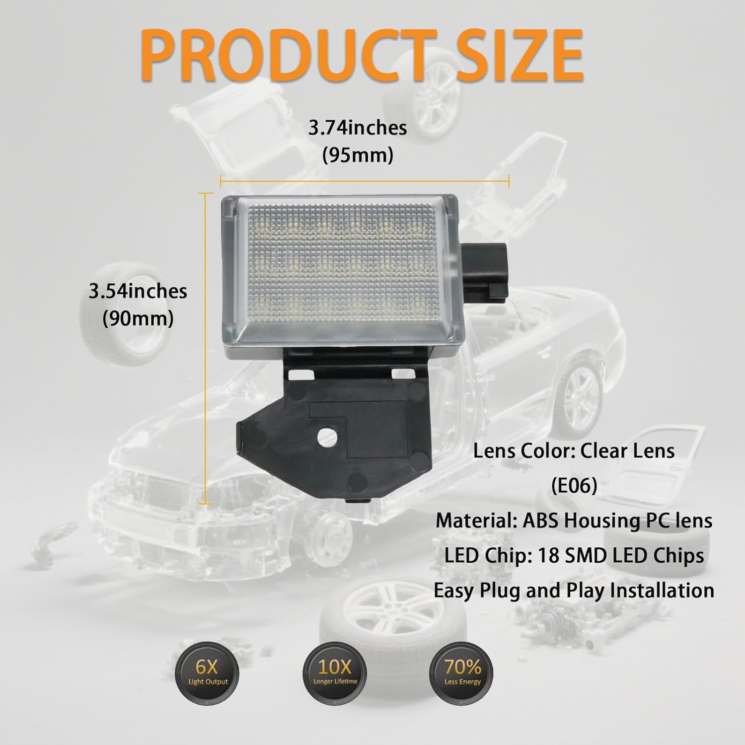Underhood Light Hood Courtesy Lamp Compatible with Dodge Charger | Dakota | Durango | Intrepid | Neon | Ram 1500,2500,3500,4500,5500,Van,Wagon and
Underhood Light Hood Courtesy Lamp Compatible with Dodge Charger | Dakota | Durango | Intrepid | Neon | Ram 1500,2500,3500,4500,5500,Van,Wagon and