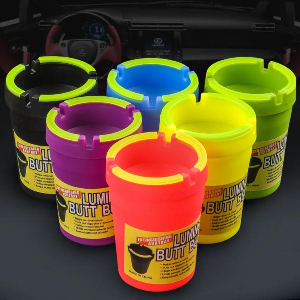 Устойчивая к падениям самозатухающая дымовая чашка Портативная автомобильная пепельница для офиса random