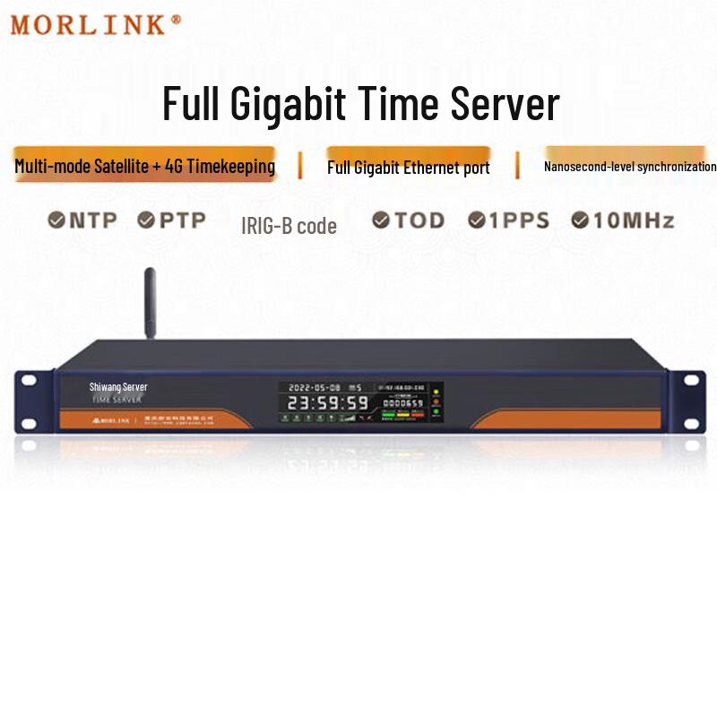 MORLINK Gigabit PTP/NTP Time Server with Rubidium Atomic Clock
MORLINK Gigabit PTP/NTP Time Server with Rubidium Atomic Clock