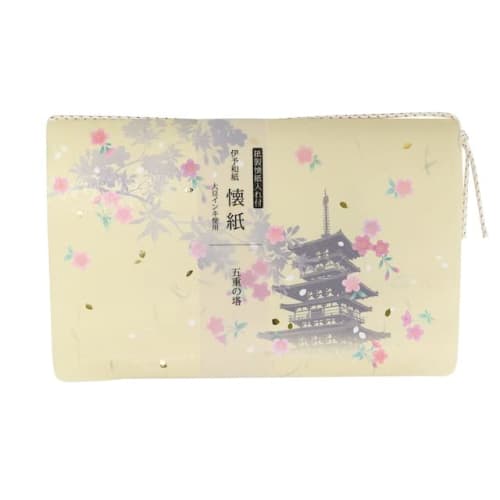 Kamiiso Kimono Beauty Kaishi Paper with Case, Five-Story Pagoda Design, 175mm x 145mm, Pack of 20, No. 3523
Kamiiso Kimono Beauty Kaishi Paper with Case, Five-Story Pagoda Design, 175mm x 145mm, Pack of 20, No. 3523