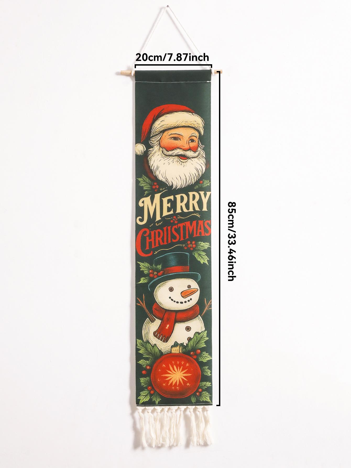 1pc Christmas Wall Hanging Tapestry Cute Santa Claus, Snowman & Christmas Tree Tapestry with Tassel Home Festive Wall Decor Gift
1pc Christmas Wall Hanging Tapestry Cute Santa Claus, Snowman & Christmas Tree Tapestry with Tassel Home Festive Wall Decor Gift