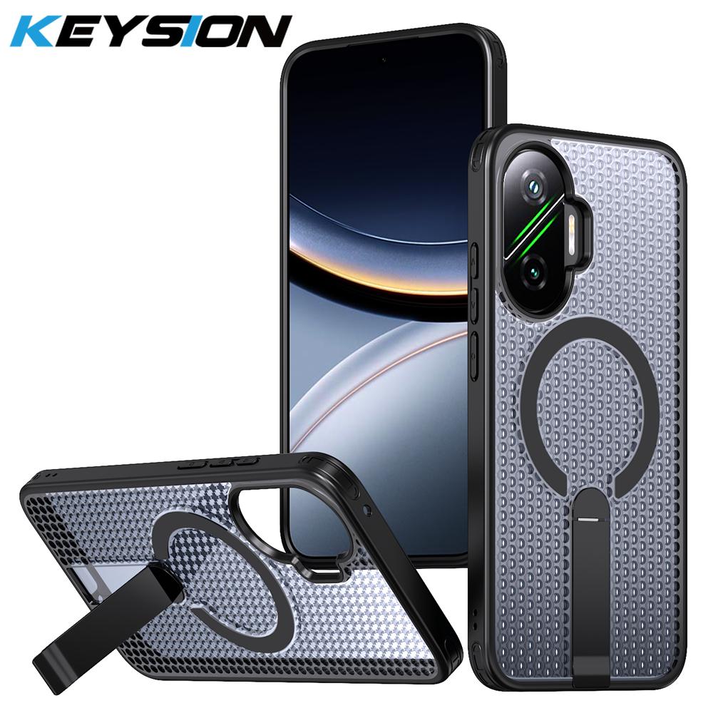 KEYSION Hollow Heat Dissipation Magnetic Case for Xiaomi POCO F7 5G Cooling Stand Shockproof Phone Cover for Redmi Turbo 4 Pro for POCO F7 чёрный
KEYSION Hollow Heat Dissipation Magnetic Case for Xiaomi POCO F7 5G Cooling Stand Shockproof Phone Cover for Redmi Turbo 4 Pro for POCO F7 чёрный