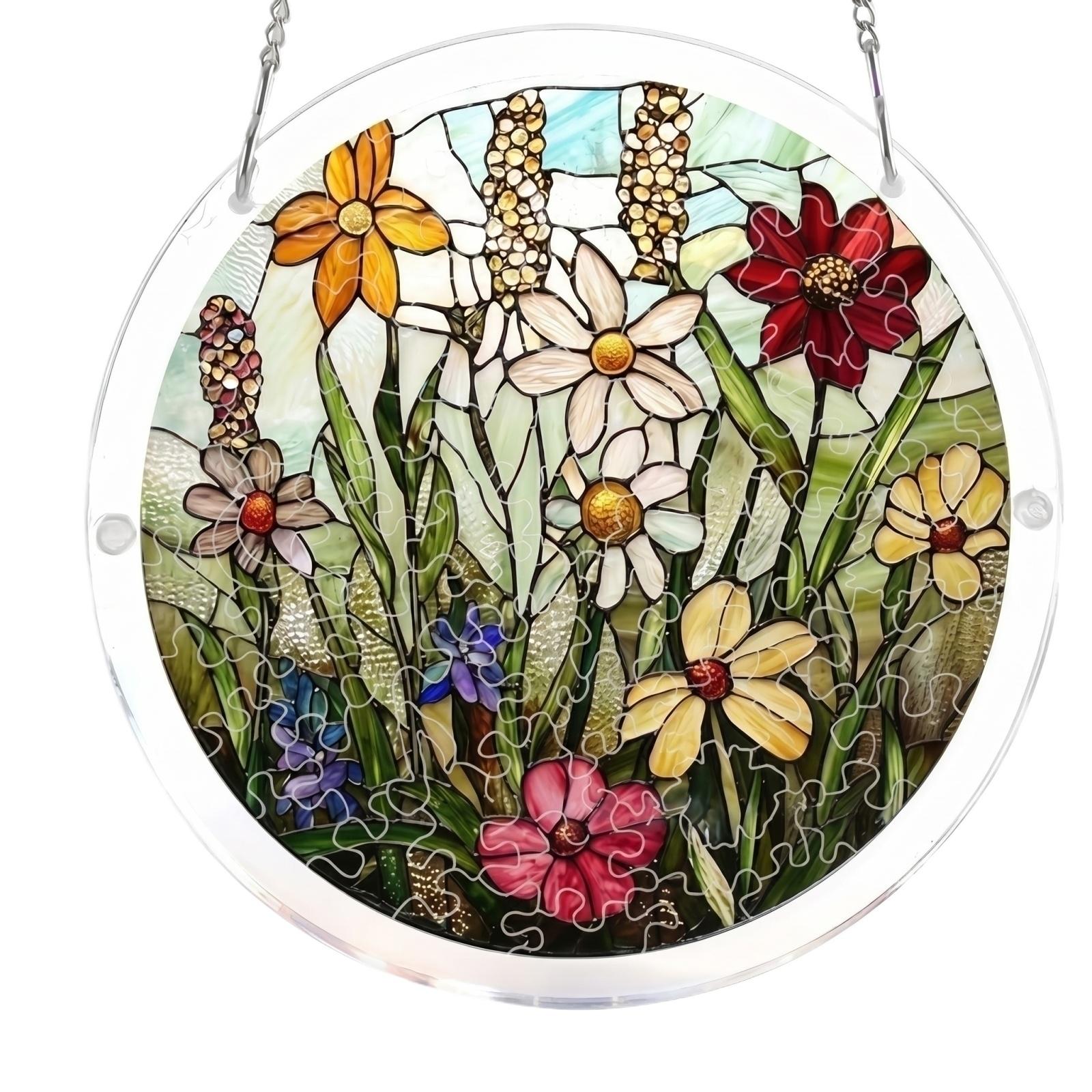 Acrylic Suncatcher Window Decoration Layered Design 2mm Thickness 2D Floral Pattern Hanging Ornament for Indoor Use One Size
Acrylic Suncatcher Window Decoration Layered Design 2mm Thickness 2D Floral Pattern Hanging Ornament for Indoor Use One Size