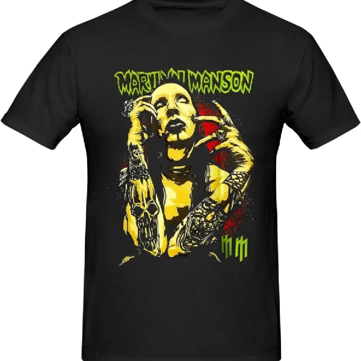 Marilyn Music Manson Shirt Men s Personalised Graphic Short Sleeve Tshirt Fashion Breathable Cotton Top Tees Black L чорний
Marilyn Music Manson Shirt Men s Personalised Graphic Short Sleeve Tshirt Fashion Breathable Cotton Top Tees Black L чорний