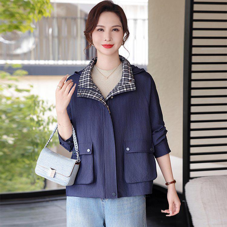 Women s Plaid Patchwork Hooded Jacket - Casual Spring/Autumn Top for Middle-Aged & Elderly 4XL (150-165 lbs) темно-синий
Women s Plaid Patchwork Hooded Jacket - Casual Spring/Autumn Top for Middle-Aged & Elderly 4XL (150-165 lbs) темно-синий