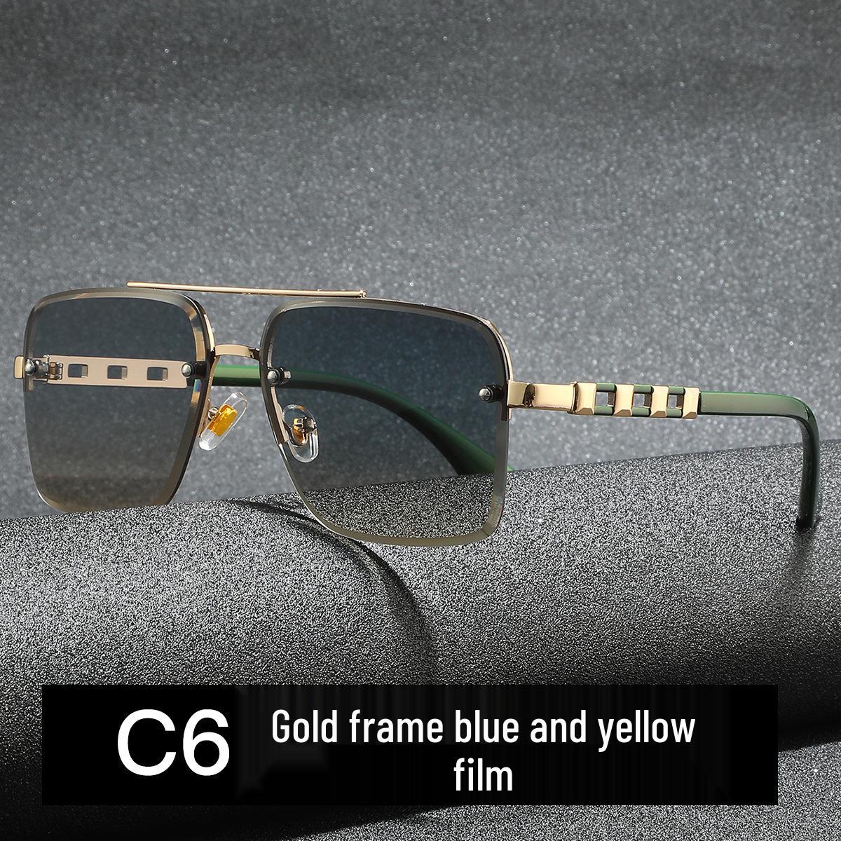 Современные мужские ретро солнцезащитные очки с полуободковой оправой для вождения
Современные мужские ретро солнцезащитные очки с полуободковой оправой для вождения