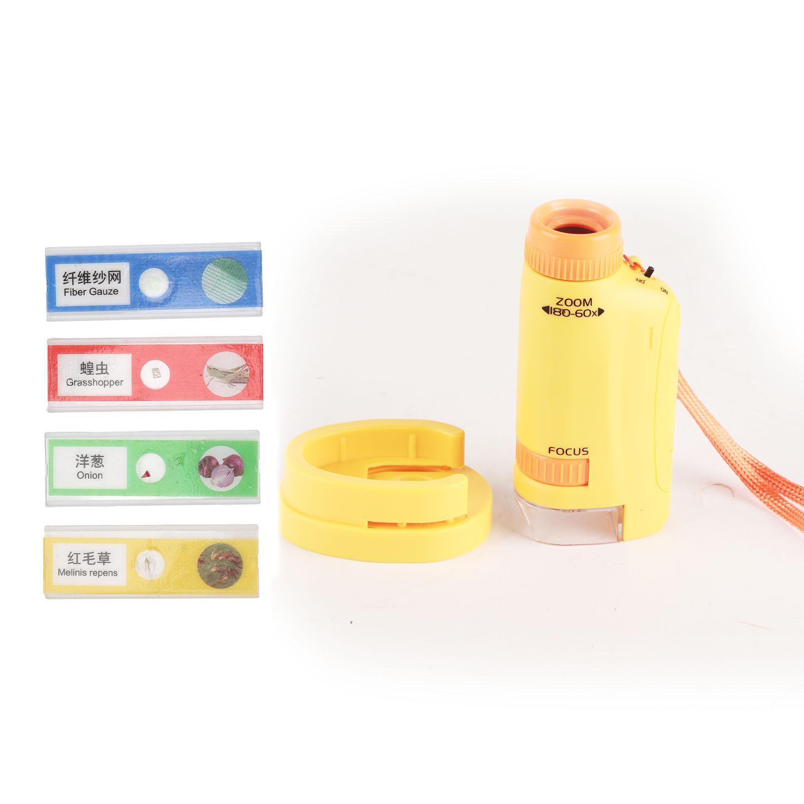Kids Handheld Microscope HD 180x Educational Puzzle Science Toy Children Mini Microscope Yellow
Kids Handheld Microscope HD 180x Educational Puzzle Science Toy Children Mini Microscope Yellow