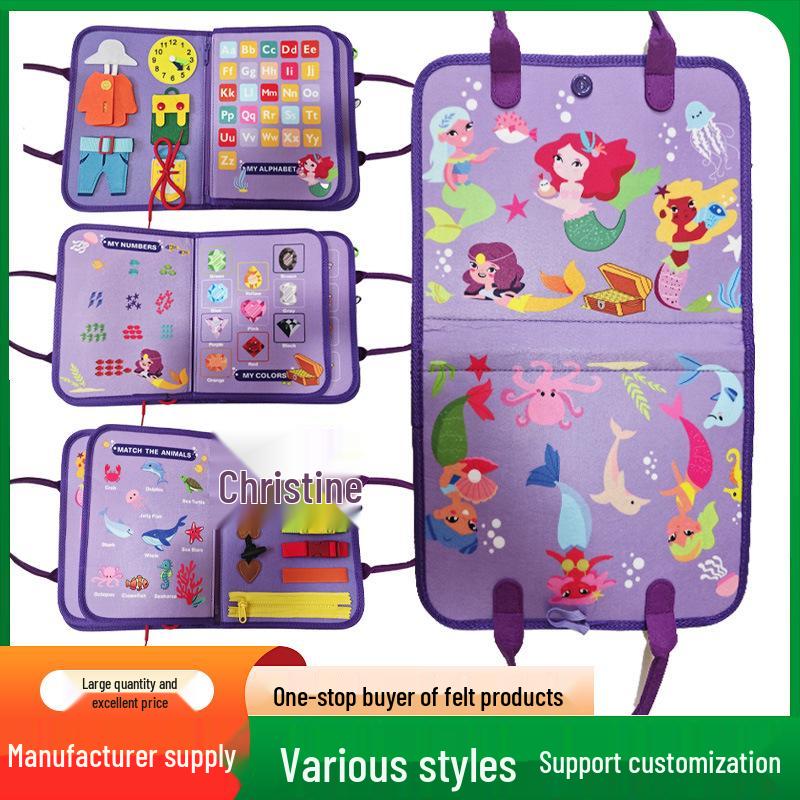 Toddler Busy Board: Knot Tying, Button Dressing, Portable Learning Toy for Early Education
Toddler Busy Board: Knot Tying, Button Dressing, Portable Learning Toy for Early Education