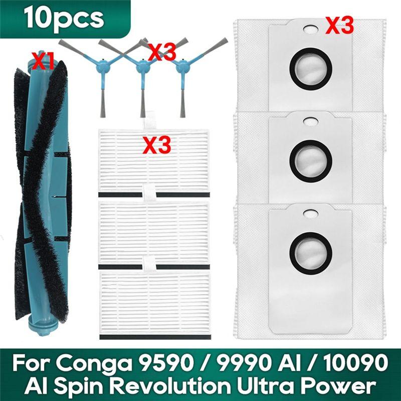 ABUL-For Cecotec Conga 9590 9990 AI 10090 AI Spin Revolution Ultra Power Home Main Side Brush Hepa Filter Dust Bag Spare Part
ABUL-For Cecotec Conga 9590 9990 AI 10090 AI Spin Revolution Ultra Power Home Main Side Brush Hepa Filter Dust Bag Spare Part