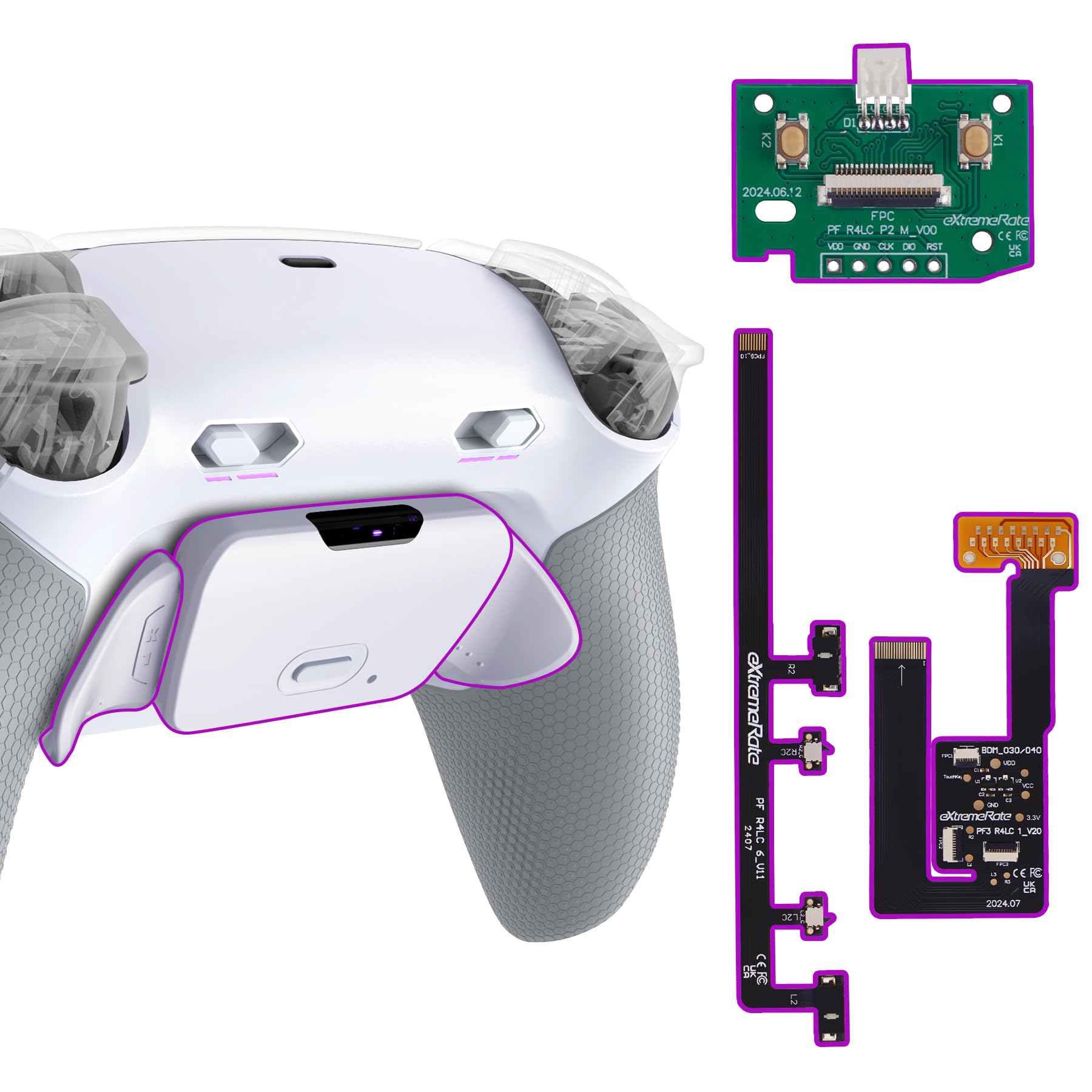 eXtremeRate RISE Plus MAX Back Paddle Kit for PS5 Controller 040 050 with Bottom Shell Clicky Trigger Stops Rubber Remappable Back Button Kit for PS5
eXtremeRate RISE Plus MAX Back Paddle Kit for PS5 Controller 040 050 with Bottom Shell Clicky Trigger Stops Rubber Remappable Back Button Kit for PS5