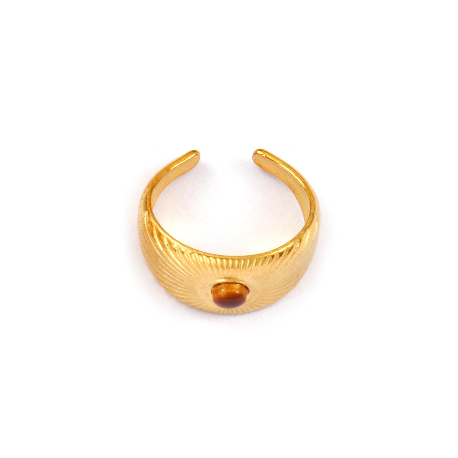 1 Piece Stylish Retro 18K Gold Plated 304 Stainless Steel & Brown Tiger s Eye Stone Open Adjustable Rings For Women Men Gift
1 Piece Stylish Retro 18K Gold Plated 304 Stainless Steel & Brown Tiger s Eye Stone Open Adjustable Rings For Women Men Gift