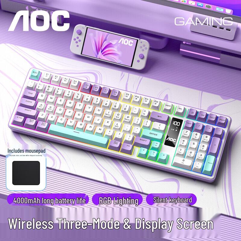 AOC GK320 Tri-Mode RGB Silent Keyboard
AOC GK320 Tri-Mode RGB Silent Keyboard