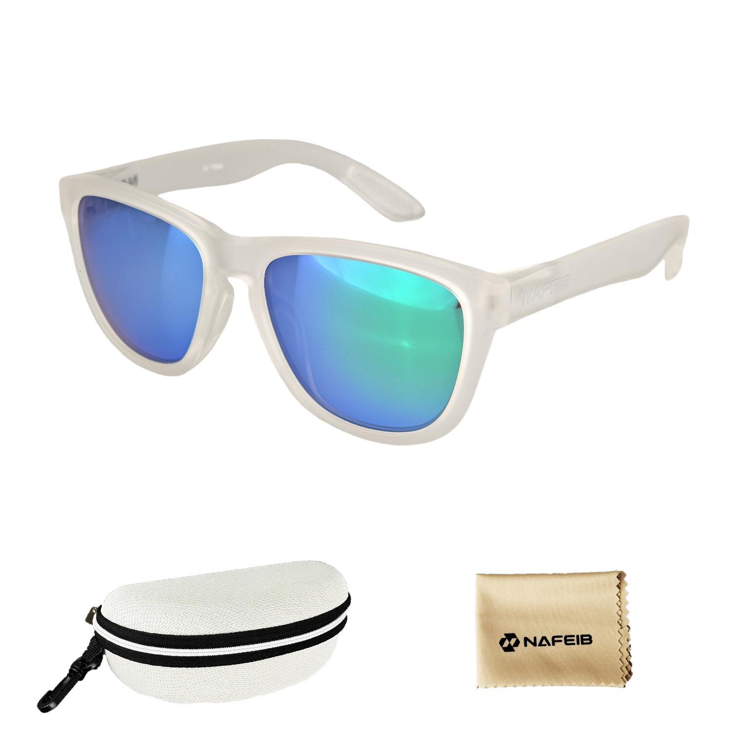 NAFEIB Sports Cycling Polarized Sunglasses Set Large Frame Outdoor Sunglasses Men s Protective Glasses Frosted White-Blue film
NAFEIB Sports Cycling Polarized Sunglasses Set Large Frame Outdoor Sunglasses Men s Protective Glasses Frosted White-Blue film