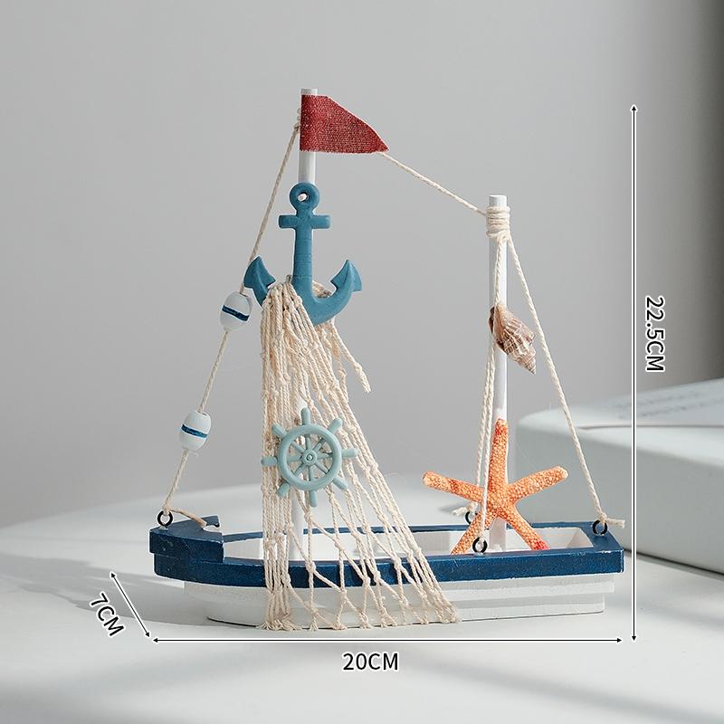 Mediterranean-Style Wooden Sailboat Figurines - Small Decorative Handicraft Ornaments
Mediterranean-Style Wooden Sailboat Figurines - Small Decorative Handicraft Ornaments