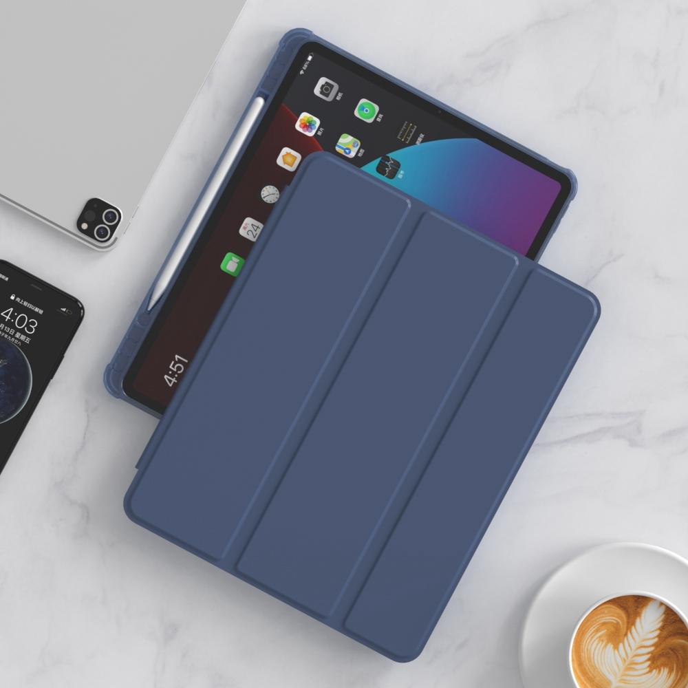For iPad Pro 12.9 (2020)/(2021)/(2022) PU Leather Trifold Stand Cover Auto Sleep/Wake Smart Tablet Case with Pencil Holder Dark Blue
For iPad Pro 12.9 (2020)/(2021)/(2022) PU Leather Trifold Stand Cover Auto Sleep/Wake Smart Tablet Case with Pencil Holder Dark Blue