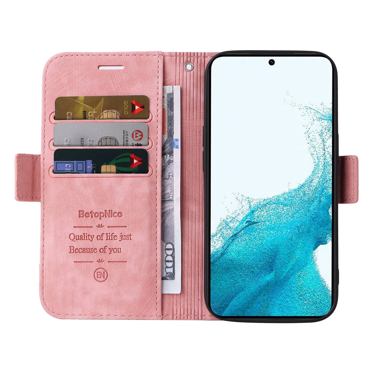 BETOPNICE 001 For Samsung Galaxy S23 PU Leather Phone Case Wallet Stand Imprinted Stitching Line Full Protection Cell Phone Cover Black
BETOPNICE 001 For Samsung Galaxy S23 PU Leather Phone Case Wallet Stand Imprinted Stitching Line Full Protection Cell Phone Cover Black