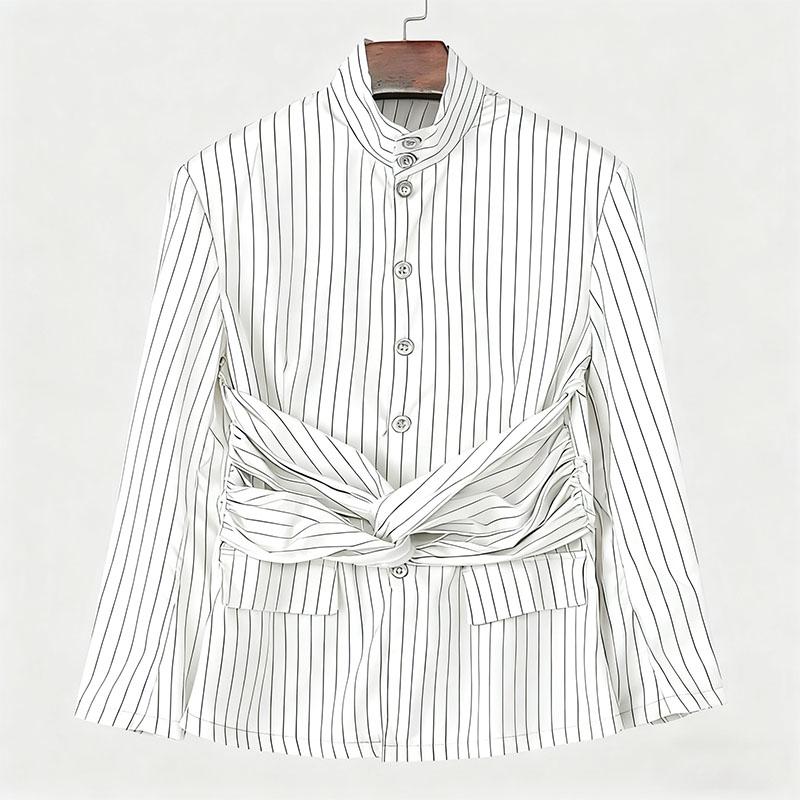 INCERUN Oversized Men High Neck Long Sleeve Twisted Striped Print Casual Loose Shirts S белый
INCERUN Oversized Men High Neck Long Sleeve Twisted Striped Print Casual Loose Shirts S белый