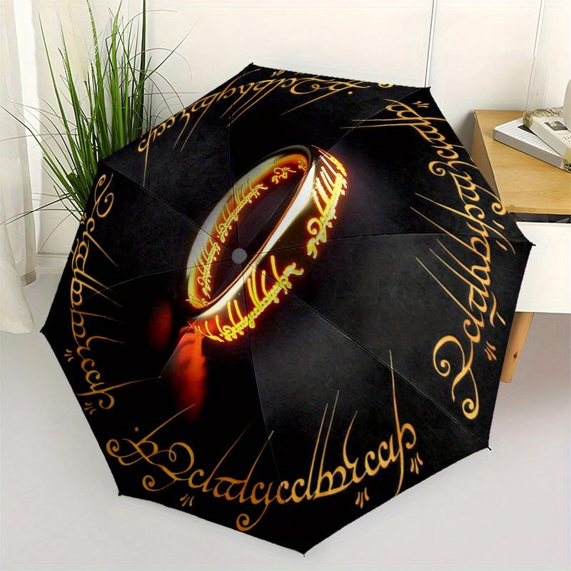 The One Ring with Elvish Writing Lord of the Rings Cosplay AccessoriesUmbrella, Portable 3 Fold Compact Umbrella for Men & Women, Valentine
The One Ring with Elvish Writing Lord of the Rings Cosplay AccessoriesUmbrella, Portable 3 Fold Compact Umbrella for Men & Women, Valentine