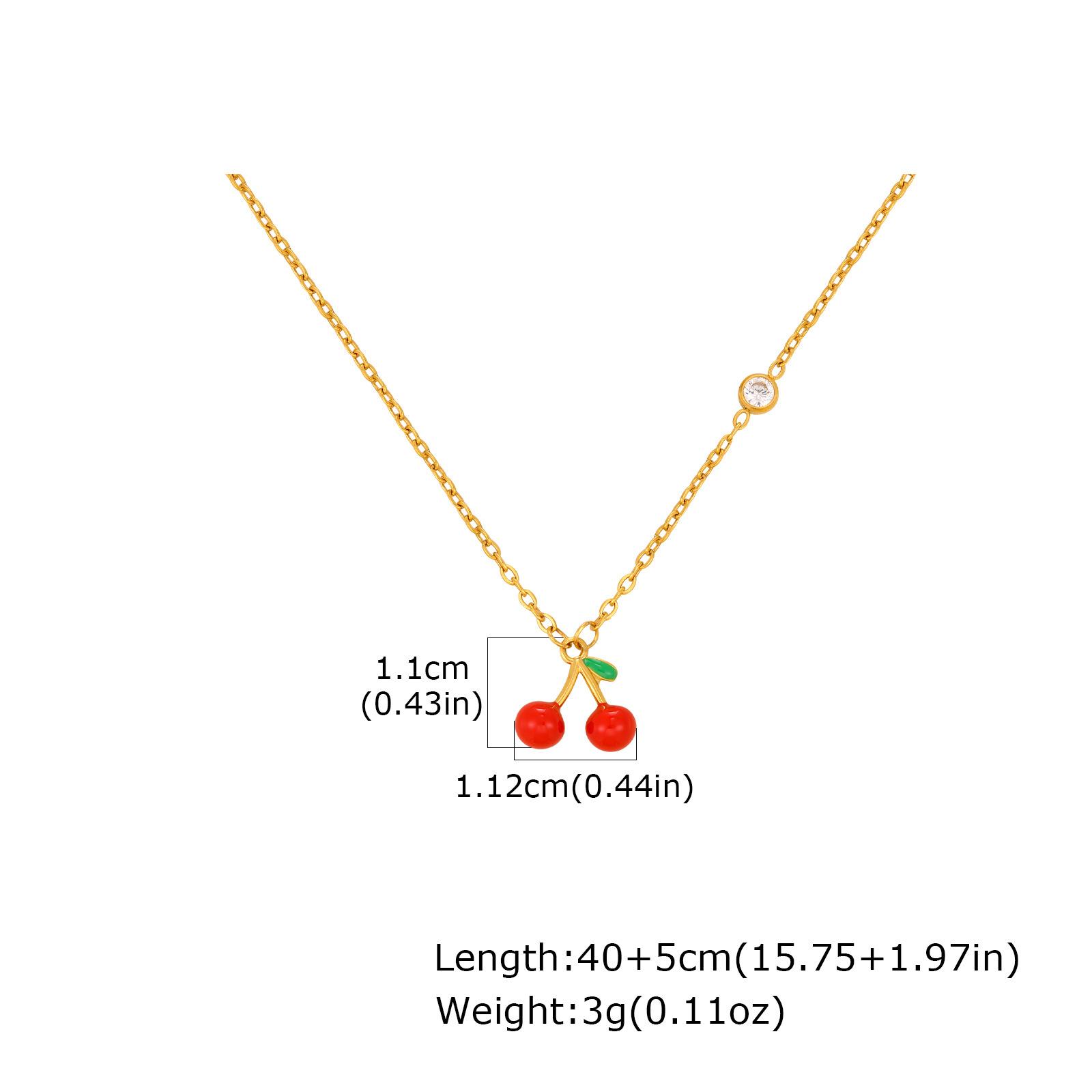 Sweet Wind Cherry Series Necklace Delicate Clavicle Chain Female Nc-2505
Sweet Wind Cherry Series Necklace Delicate Clavicle Chain Female Nc-2505