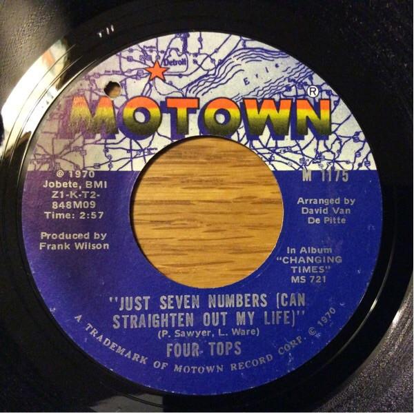7inch Record FOUR TOPS - Just Seven Numbers (Can Straighten M1175 Motown 1970 US Soul/Funk Used
7inch Record FOUR TOPS - Just Seven Numbers (Can Straighten M1175 Motown 1970 US Soul/Funk Used