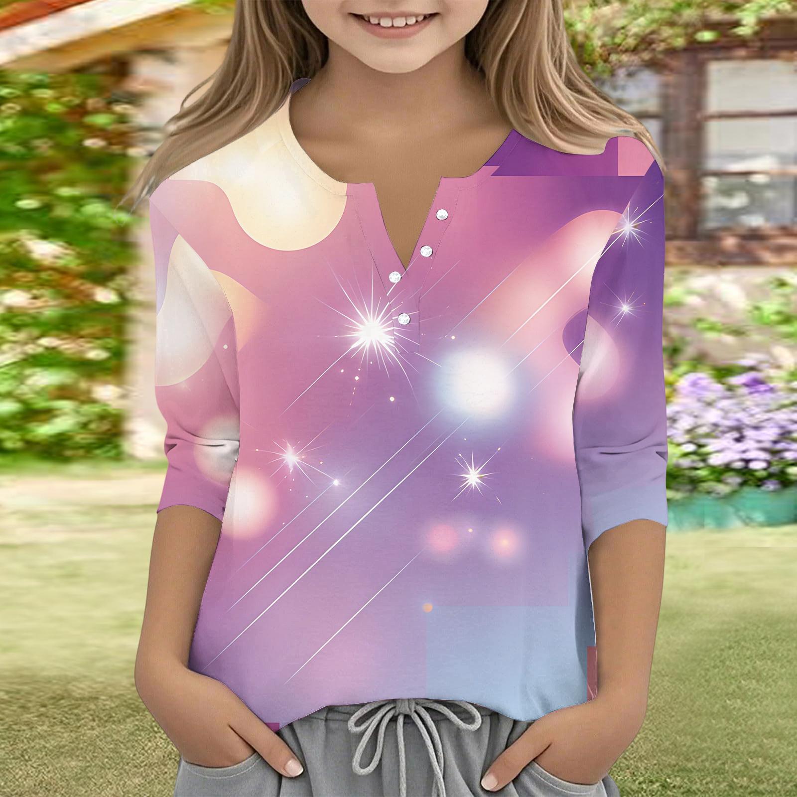 Print Tops For Youth Girls V Neck Button 3/4 Sleeves T-Shirts Trendy Tops Outfit Tees 160 червоний
Print Tops For Youth Girls V Neck Button 3/4 Sleeves T-Shirts Trendy Tops Outfit Tees 160 червоний