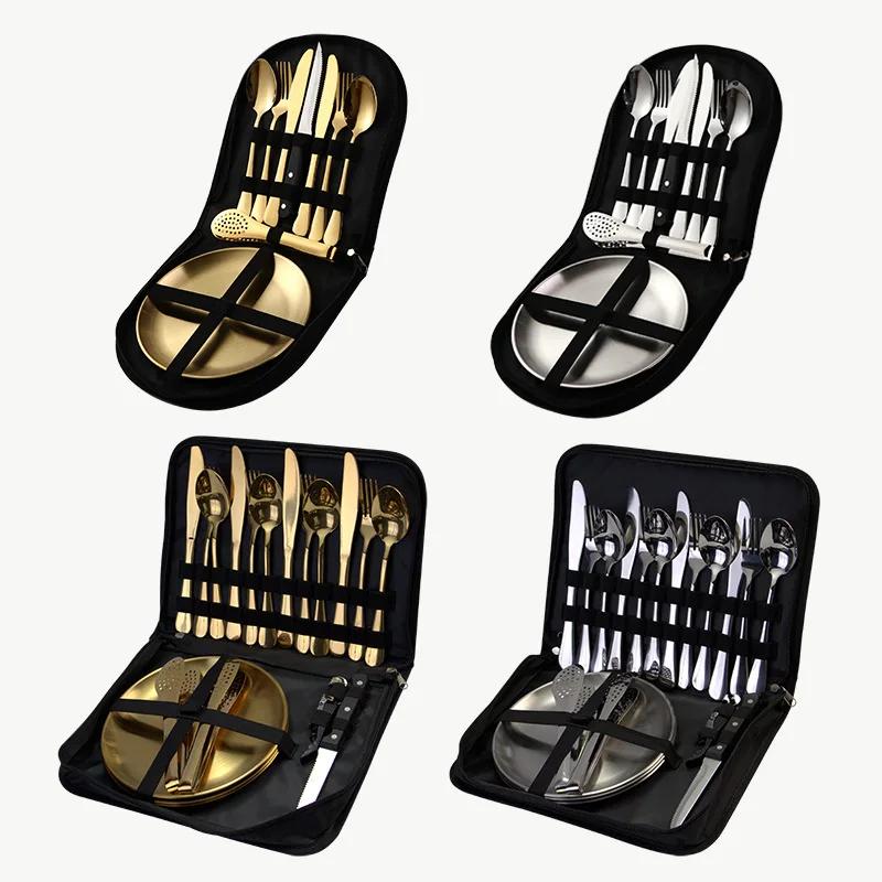 9/10Pcs Camping Tableware Set 304 Stainless Steel Picnic Cutlery Set With Tableware Storage Bag Portable Picnic Set
9/10Pcs Camping Tableware Set 304 Stainless Steel Picnic Cutlery Set With Tableware Storage Bag Portable Picnic Set