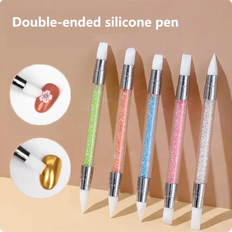 Nail Art Pen Double Head Silicone Flower Sculpting Pen Adjustable Glue Stick Embossing Pen Nail Art Brush Every Home Tool
Nail Art Pen Double Head Silicone Flower Sculpting Pen Adjustable Glue Stick Embossing Pen Nail Art Brush Every Home Tool