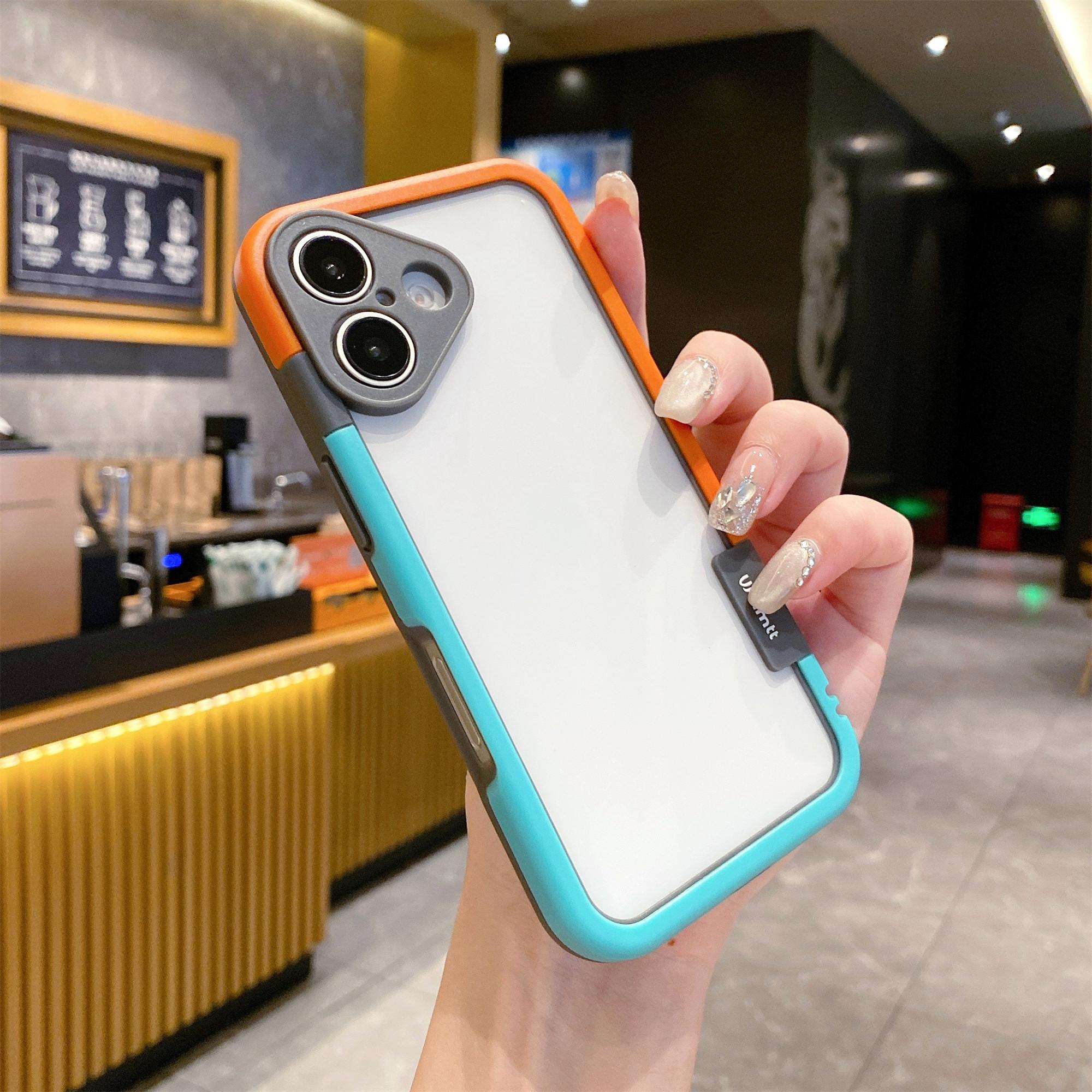 WOLMTT For iPhone 16 Case Hybrid PC+TPU Phone Cover Dual Color Splicing Edge Blue+Orange
WOLMTT For iPhone 16 Case Hybrid PC+TPU Phone Cover Dual Color Splicing Edge Blue+Orange