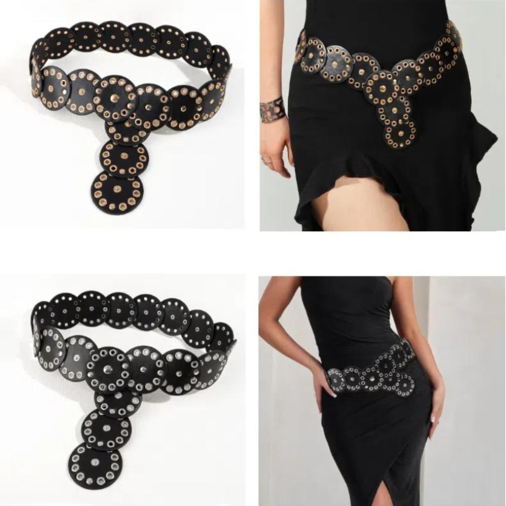 Zinc Zinc Alloy Disc PU Hollow Belt Retro Concho Waistband Adjustable Rivet Wide Belt Waist Seal чорний/срібний
Zinc Zinc Alloy Disc PU Hollow Belt Retro Concho Waistband Adjustable Rivet Wide Belt Waist Seal чорний/срібний