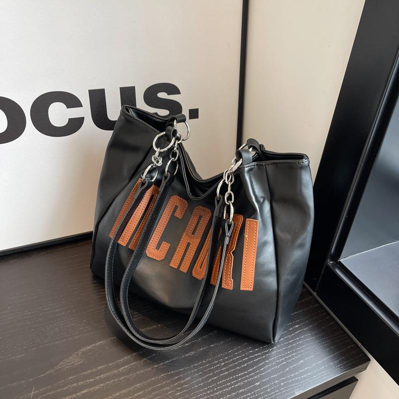 Женская сумка из холста, новая модель 2024 года, популярная в этом году, вместительная сумка-тоут, повседневная универсальная сумка на одно плечо для поездок на работу