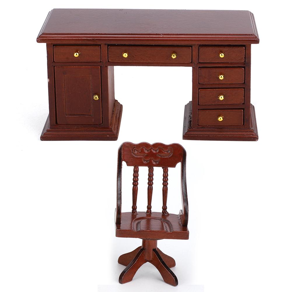 1:12 Mini Furniture Model Wooden Desk Chair Children s Study Decoration Doll House AccessoriesDesk
1:12 Mini Furniture Model Wooden Desk Chair Children s Study Decoration Doll House AccessoriesDesk