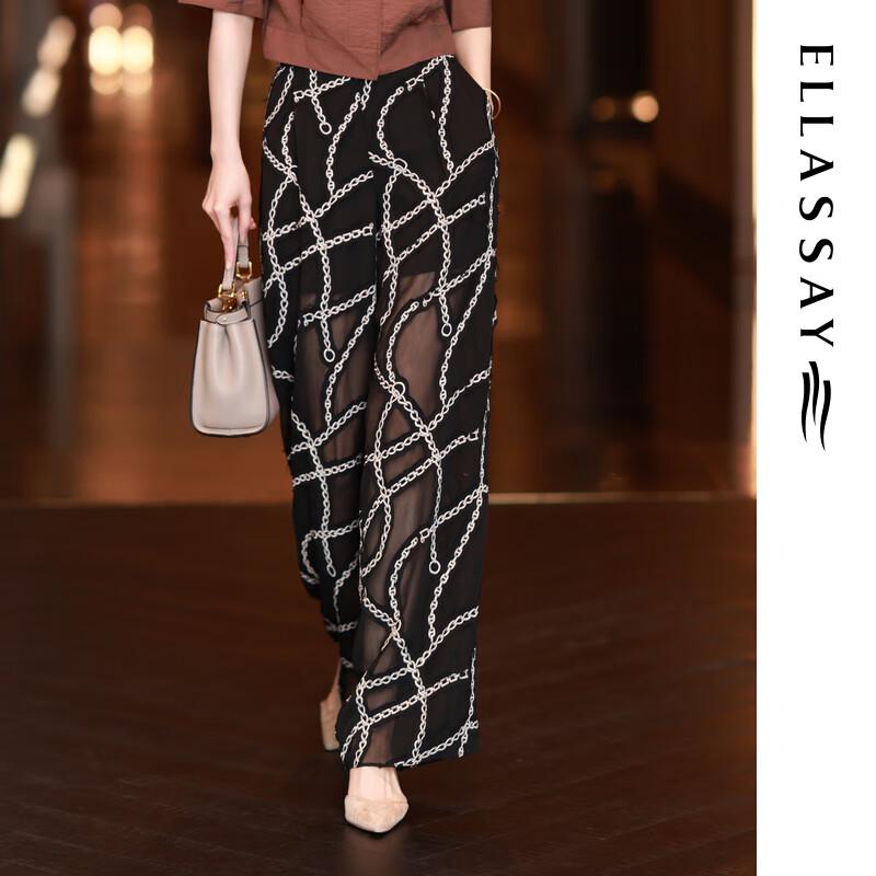 ELLASSAY 2025 S/S Chain Print Wide-Leg Casual Pants L
ELLASSAY 2025 S/S Chain Print Wide-Leg Casual Pants L