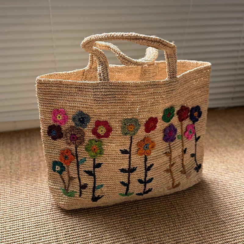 Свежий цветок рафия ручная вышивка соломенная сумка через плечо сумка-тоут сумочка большая вместимость сумка для отпуска женщины Natural color
Свежий цветок рафия ручная вышивка соломенная сумка через плечо сумка-тоут сумочка большая вместимость сумка для отпуска женщины Natural color