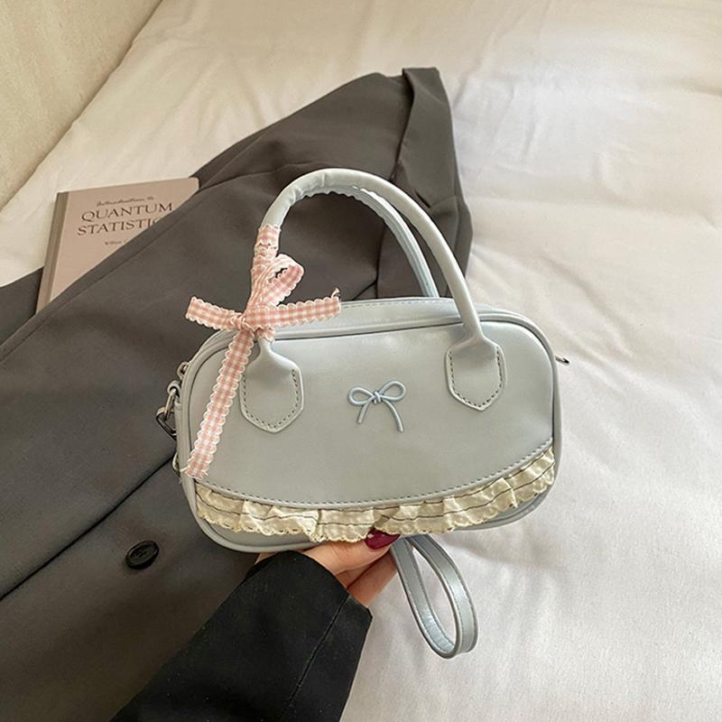 Korean Bow Decor Handbag For Women Creative Shoulder Bag Cute Ruffle Trim Crossbody Bag Vintage Lolita Style Zipper Boston Purse 21x7.5x13CM синий
Korean Bow Decor Handbag For Women Creative Shoulder Bag Cute Ruffle Trim Crossbody Bag Vintage Lolita Style Zipper Boston Purse 21x7.5x13CM синий