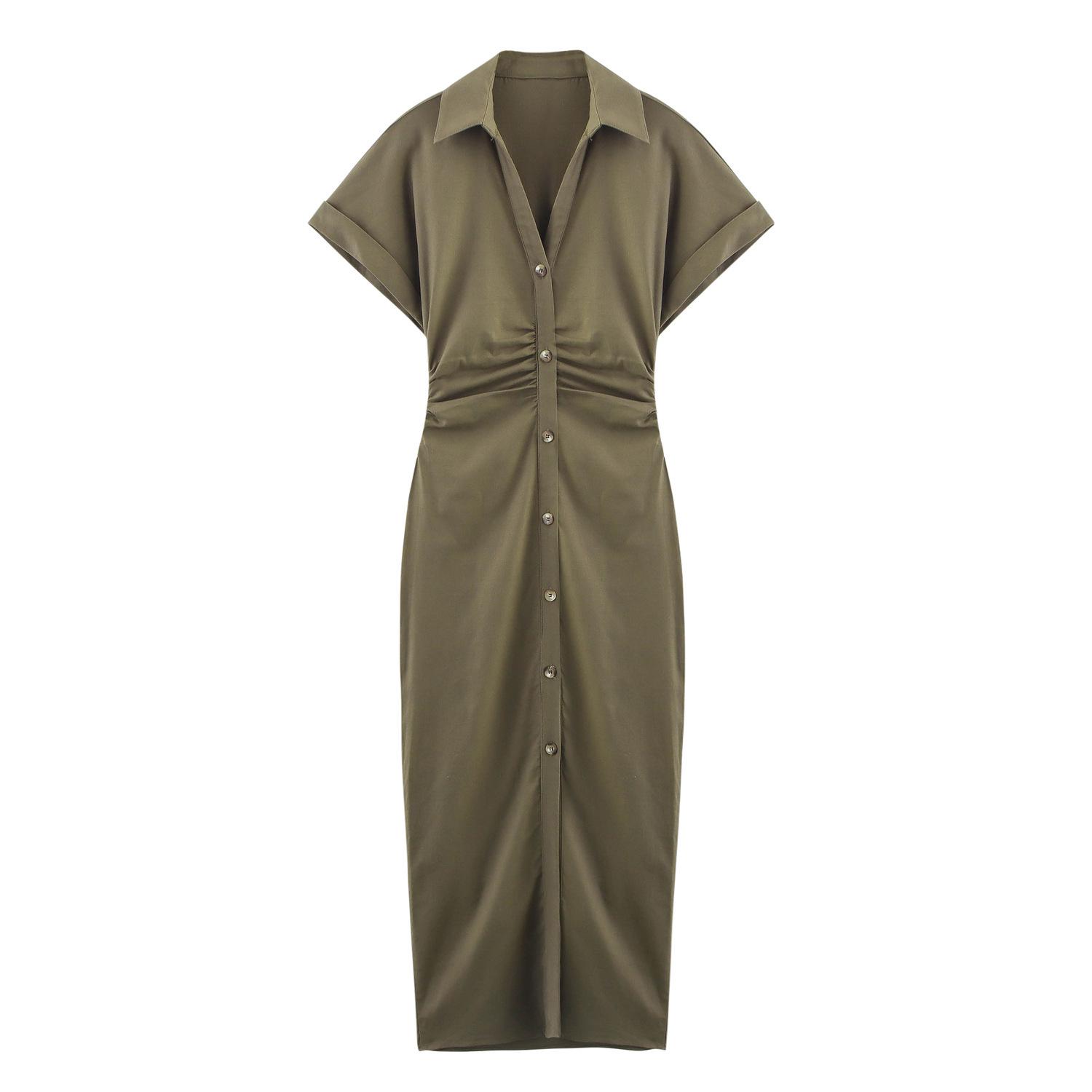 European & American Style Linen Midi Pleated Waist-Cinched Dress 2782723 S чай зелений колір
European & American Style Linen Midi Pleated Waist-Cinched Dress 2782723 S чай зелений колір