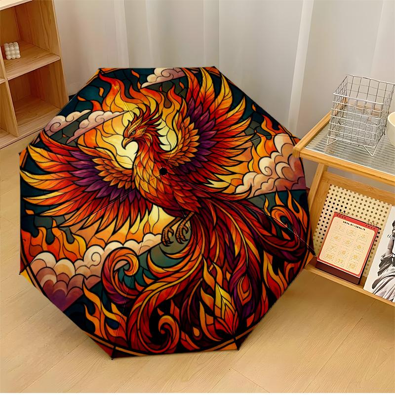 Phoenix Stained Glass (1) Printed umbrella windproof folding umbrella portable sun and rain umbrella suitable for gifting
Phoenix Stained Glass (1) Printed umbrella windproof folding umbrella portable sun and rain umbrella suitable for gifting
