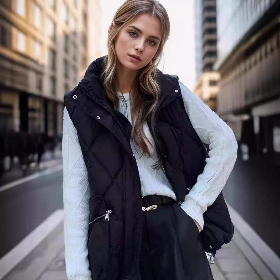 Vest Women s Pocket Down Cotton Vest Women s Fashion Loose and Skinny Vest Vest Cotton Warm Jacket M
Vest Women s Pocket Down Cotton Vest Women s Fashion Loose and Skinny Vest Vest Cotton Warm Jacket M