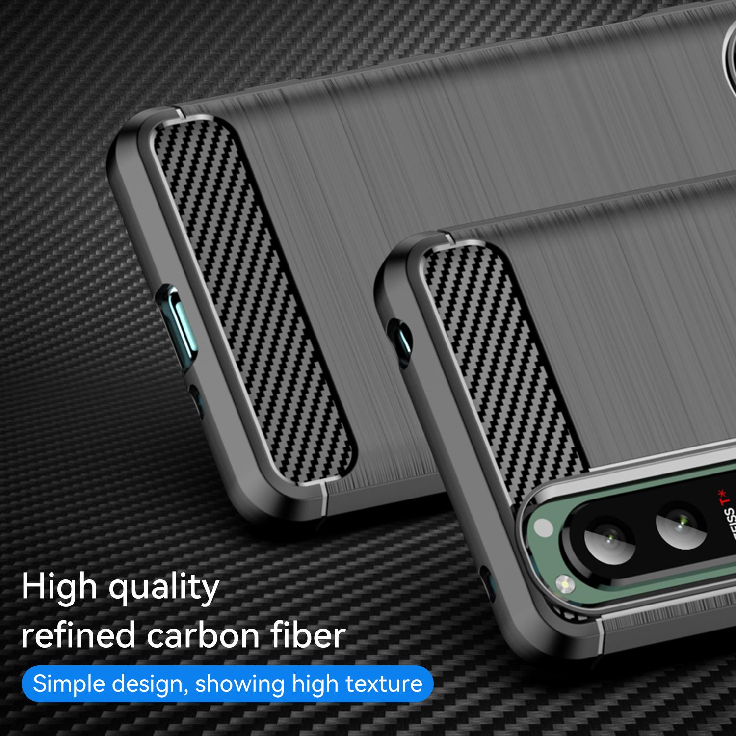 1.8mm Brushed Surface TPU Case Carbon Fiber Texture Phone Back Protector Cover for Sony Xperia 5 III 5G Black
1.8mm Brushed Surface TPU Case Carbon Fiber Texture Phone Back Protector Cover for Sony Xperia 5 III 5G Black