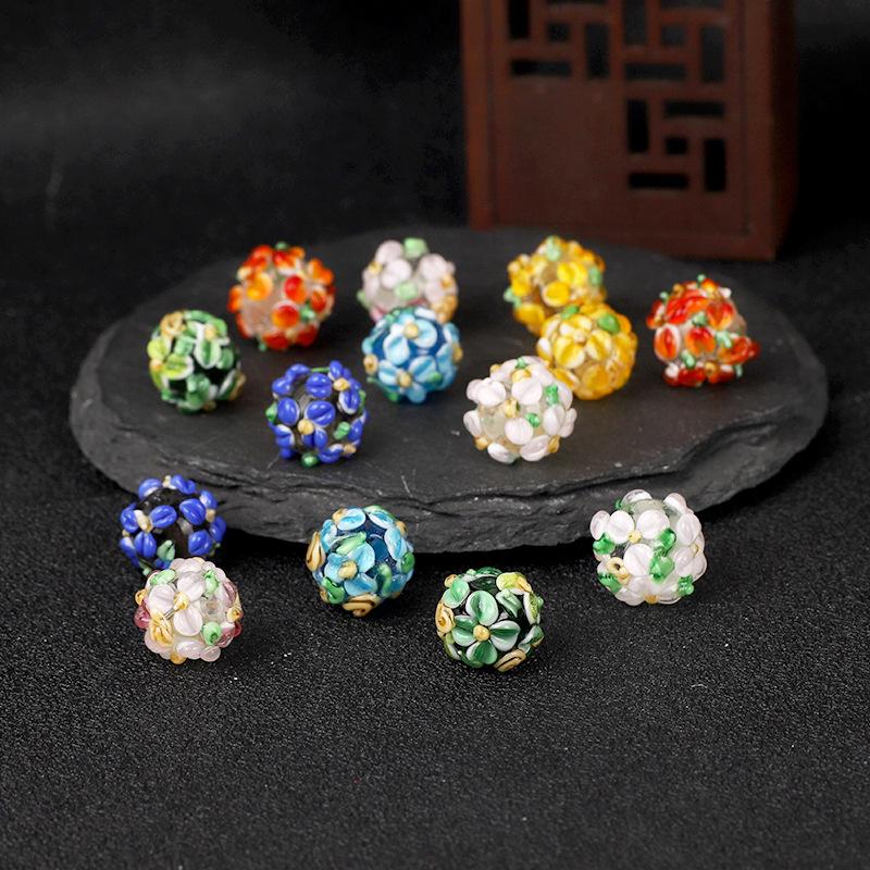 Цветочные бусины-спейсеры Lampwork в форме бочонка - Милые цветочные DIY аксессуары для ювелирных изделий Approx. 12
Цветочные бусины-спейсеры Lampwork в форме бочонка - Милые цветочные DIY аксессуары для ювелирных изделий Approx. 12