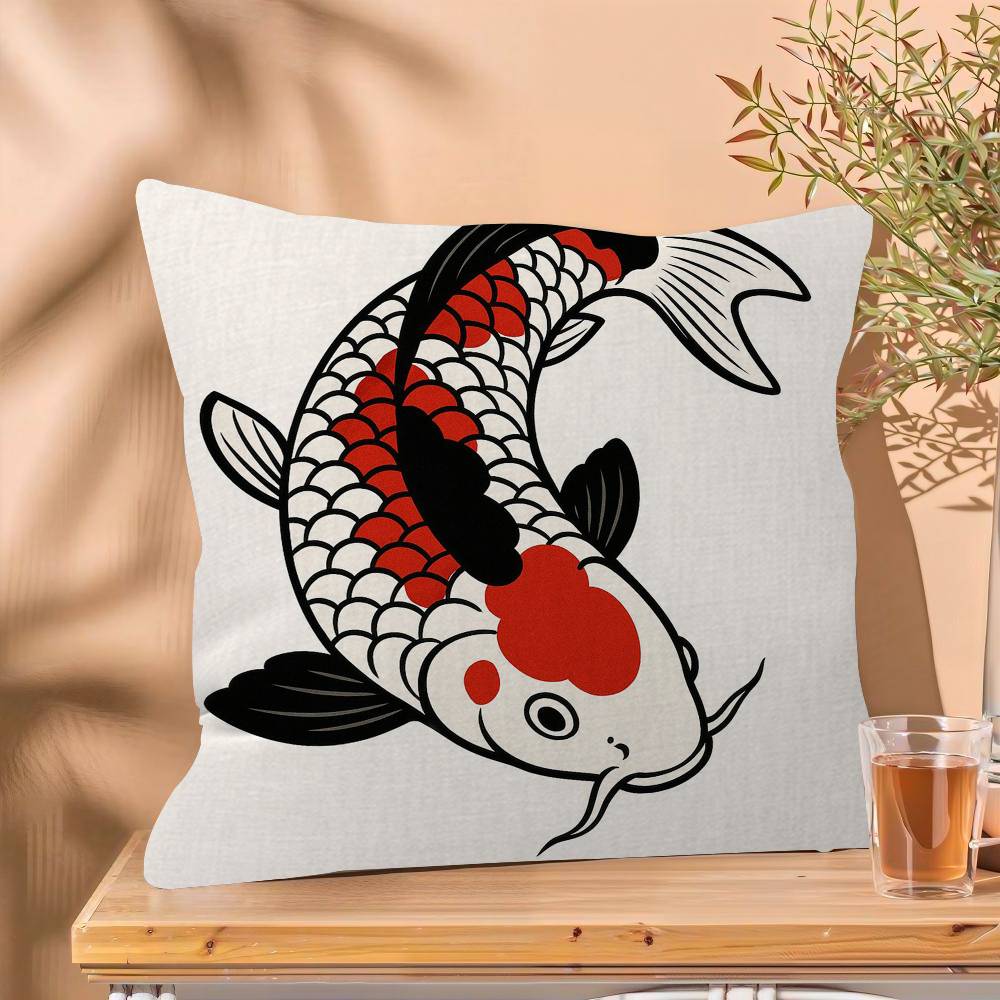 Japanese Red Koi Fish pillow cover sofa cushion cover home room decoration children gift 30x30 cm
Japanese Red Koi Fish pillow cover sofa cushion cover home room decoration children gift 30x30 cm