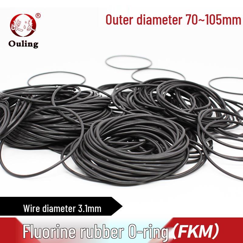 Black Oil-Resistant Fluororubber O-ring, 70-105mm OD x 3.1mm Outer Diameter 68*3.1mm (1 piece)
Black Oil-Resistant Fluororubber O-ring, 70-105mm OD x 3.1mm Outer Diameter 68*3.1mm (1 piece)