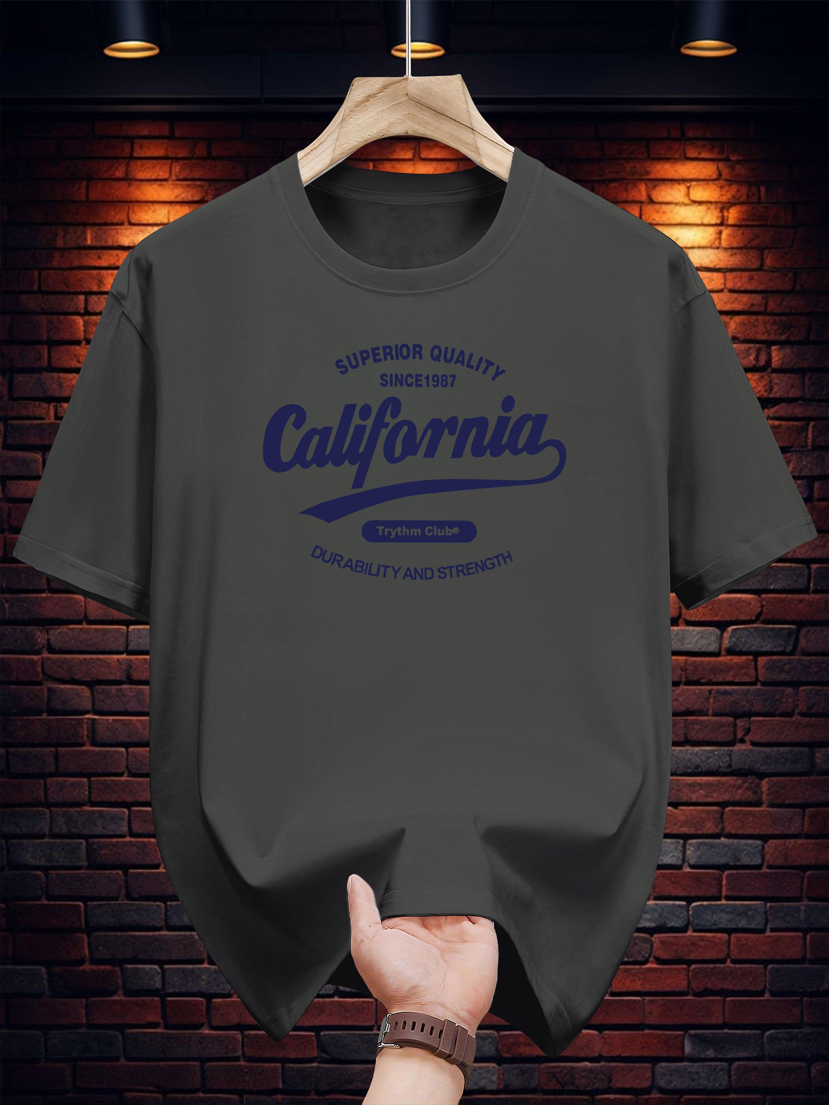 200g 100% Cotton California Graphic Print T-shirt - Vintage Style Short Sleeve Round Neck Casual Summer Tee L
200g 100% Cotton California Graphic Print T-shirt - Vintage Style Short Sleeve Round Neck Casual Summer Tee L